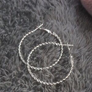 Elegant Silver Hoop Earrings